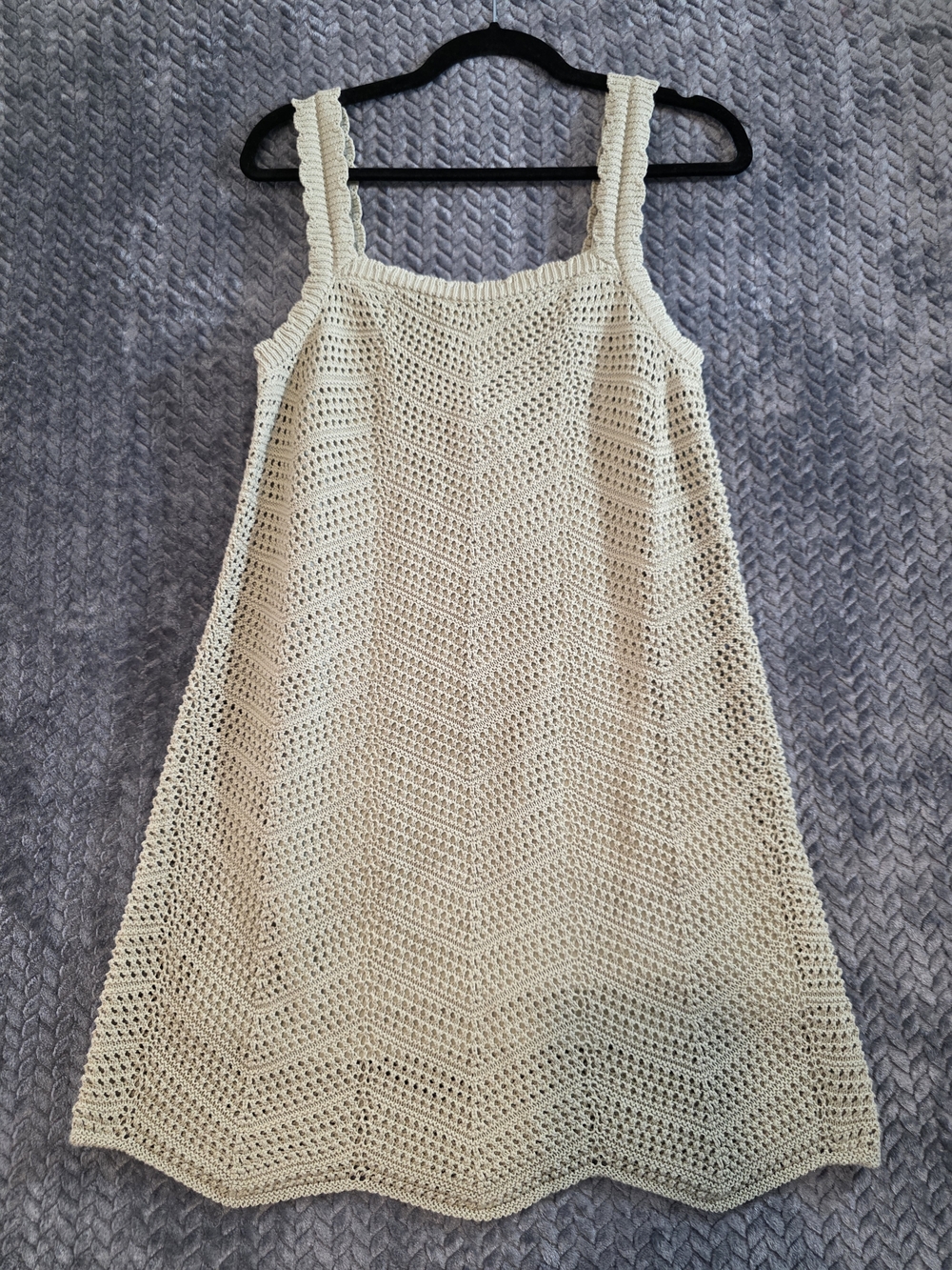 a new day Cream Crochet Mini Dress